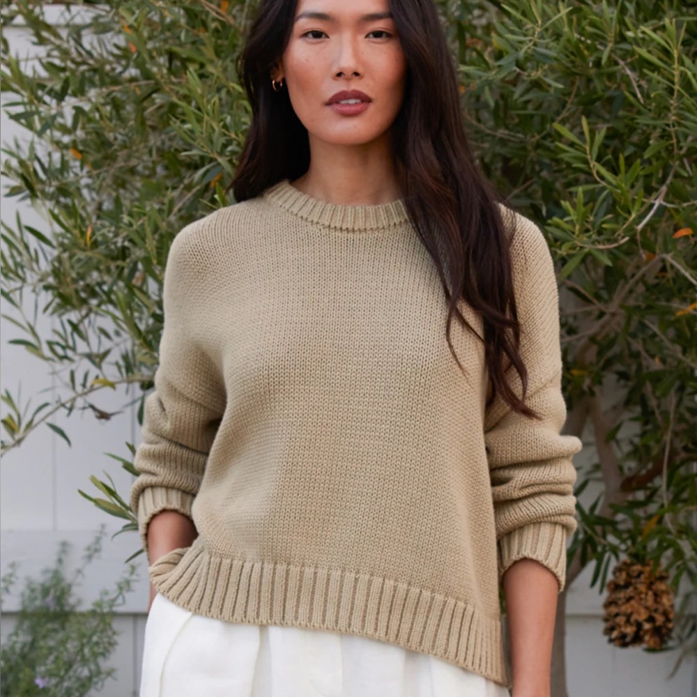 NWT Jenni Kayne Chloe Crewneck in Wheat